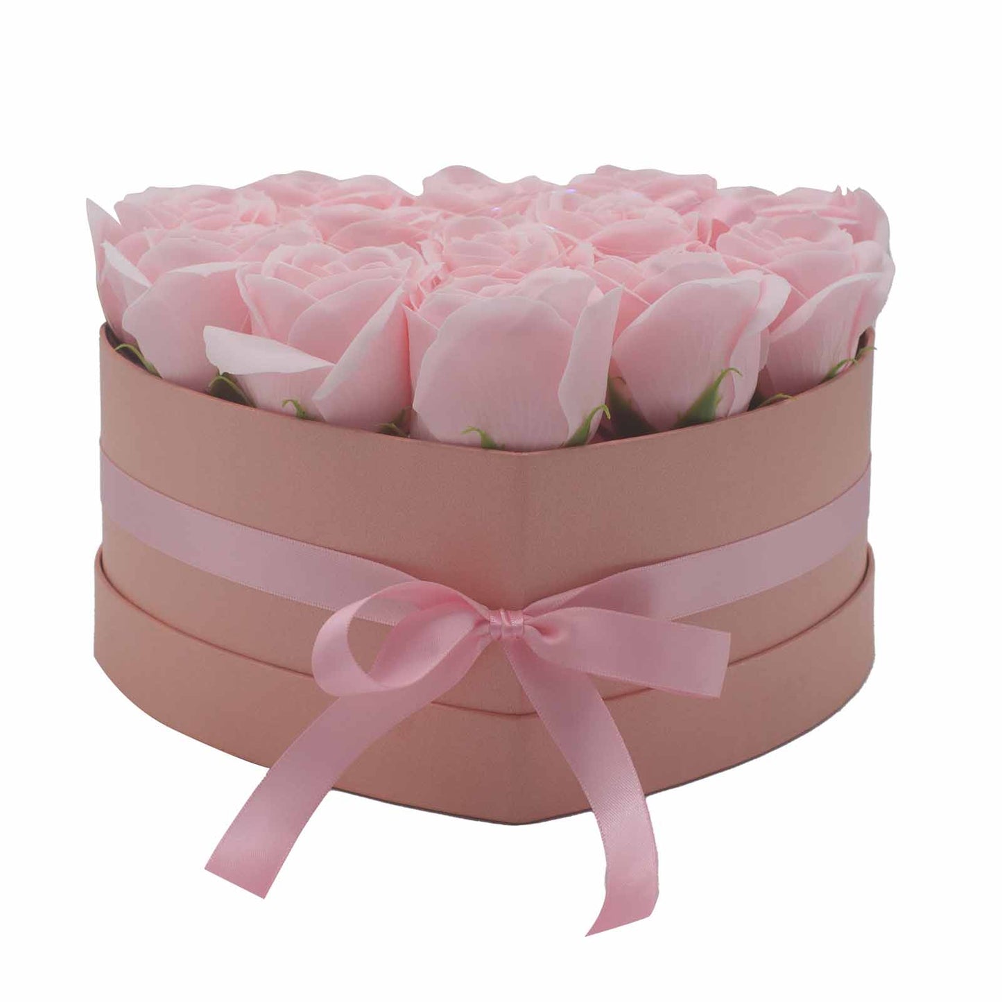 Soap Flower Gift Bouquet – Pink Roses (Heart)