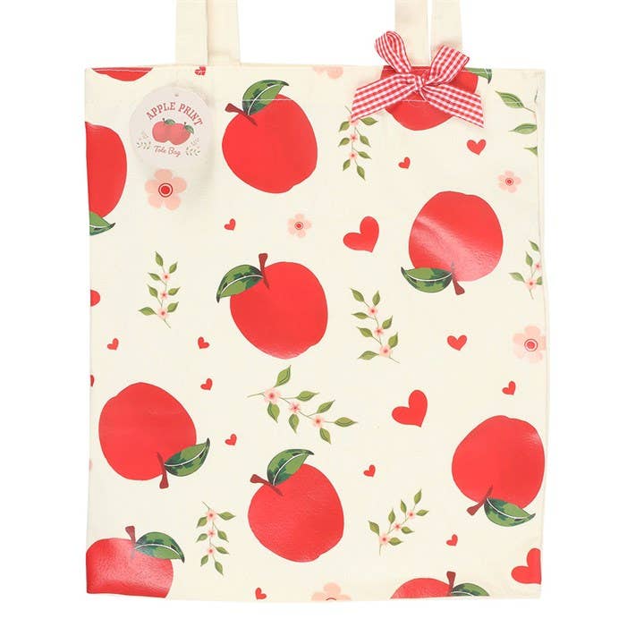 Apple Print Polycotton Tygkasse