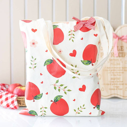 Apple Print Polycotton Tygkasse