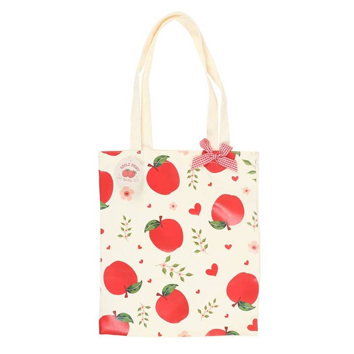 Apple Print Polycotton Tygkasse